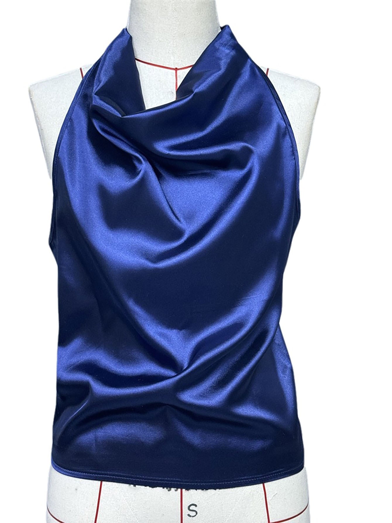 Tops - Solid Color Swing Collar Sleeveless Vest