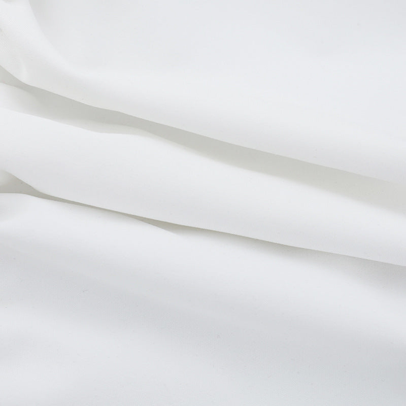 Tube Mini Dresses - Tube Top Hollow-out Cinched White Cake Dress Female Dress