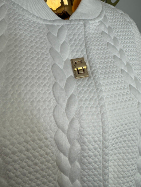 Women's Plain Buckle Pocket Suit 2-piece Set
