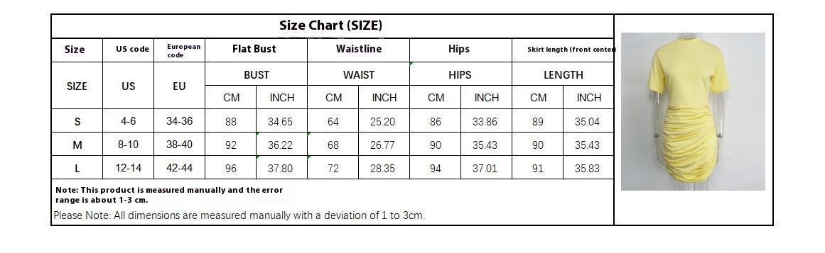 Knitted Slim Fit Slimming Women T-shirt Skirt