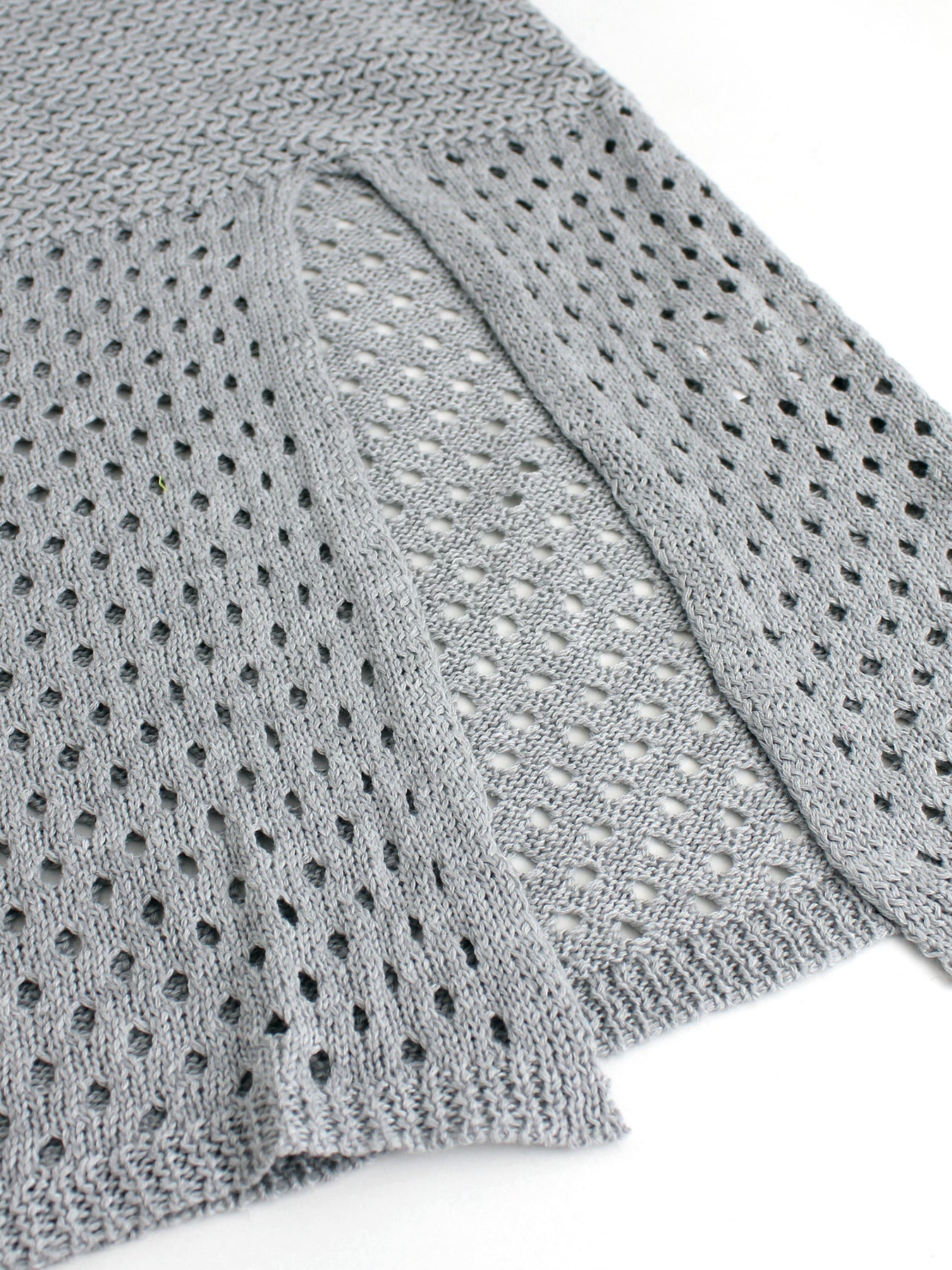 Knit Dresses - Knitted Long Hollow Sling Slit Dress