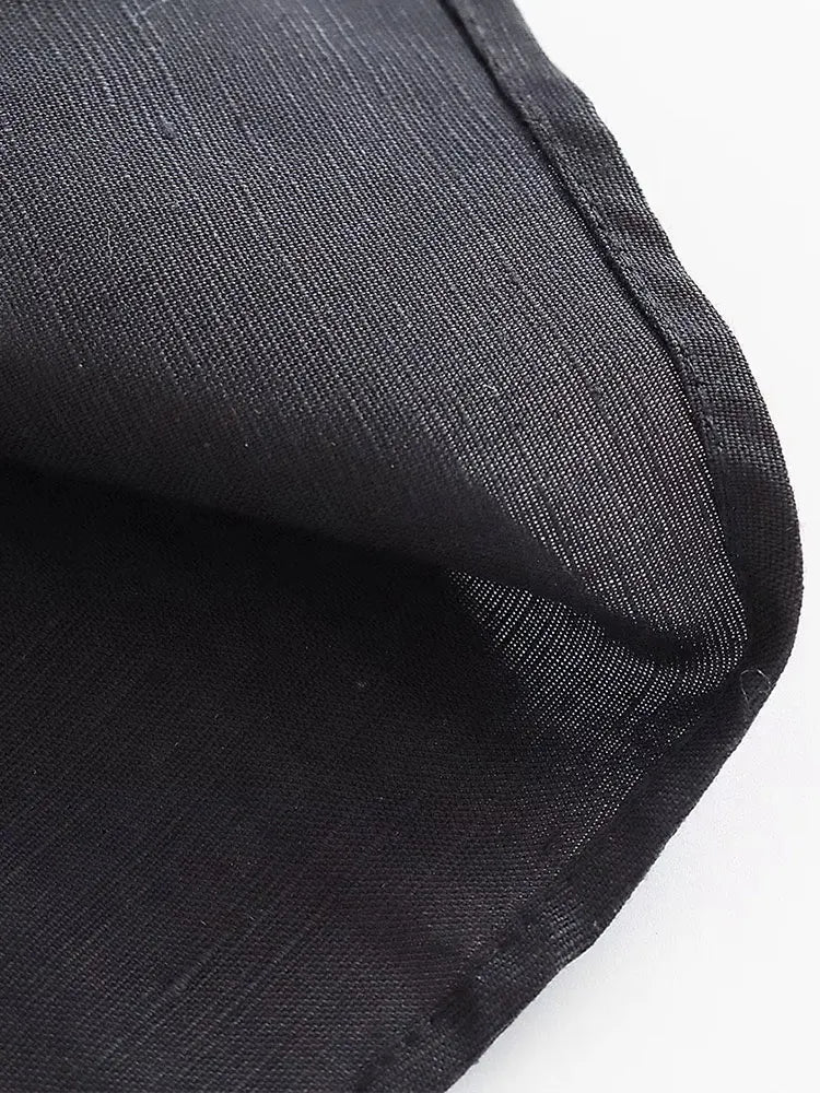 A-Line Dresses - Casual A-Line Dress with Side Cutouts and Smocked Straps