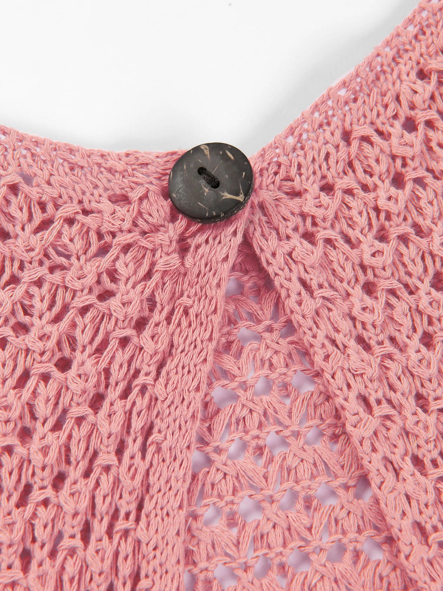 Beach Dresses - Beach Knit Cover-Up Dress with Cutouts