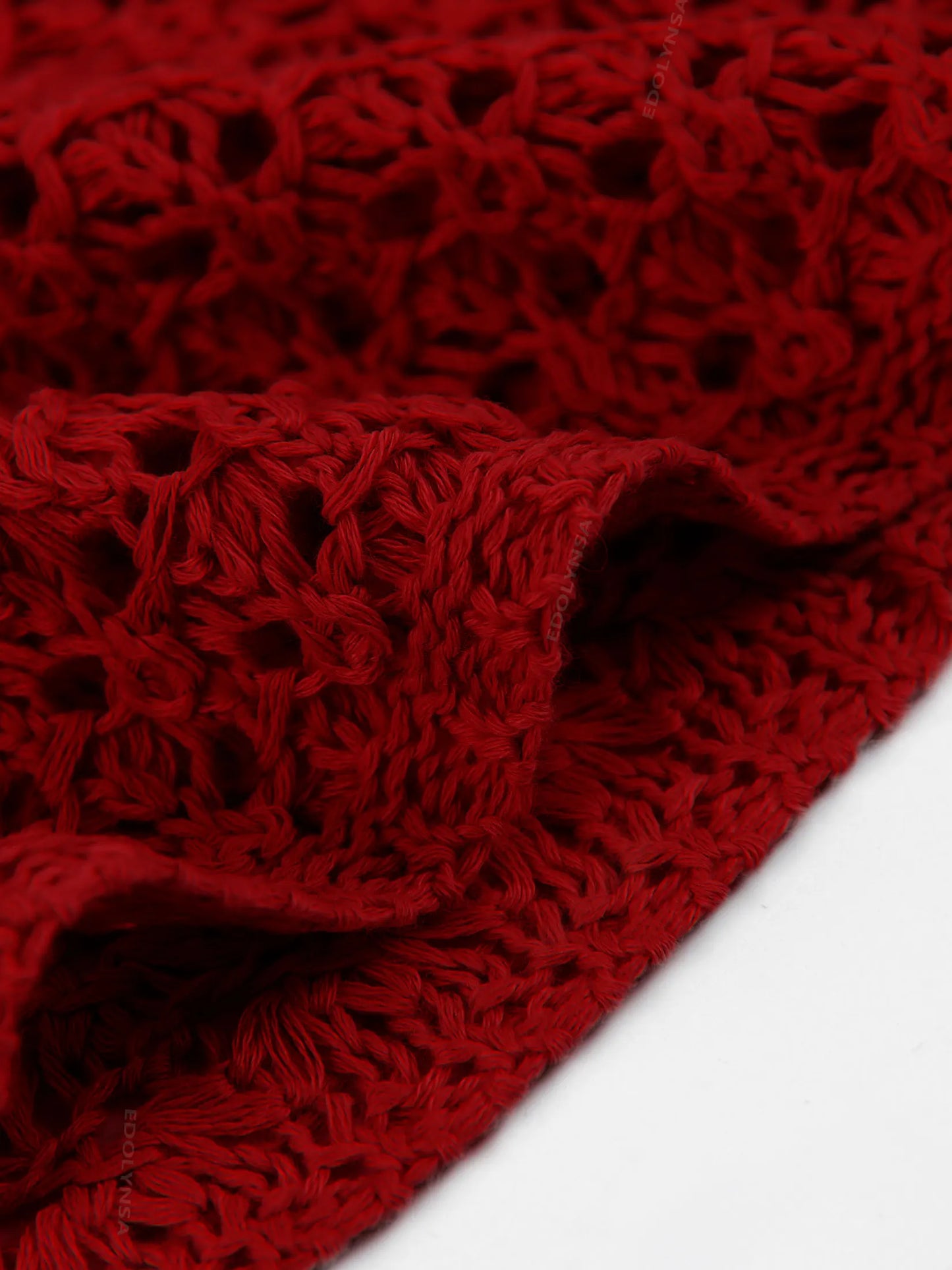 Beach Dresses - Beach Knit Cover-Up Dress with Cutouts