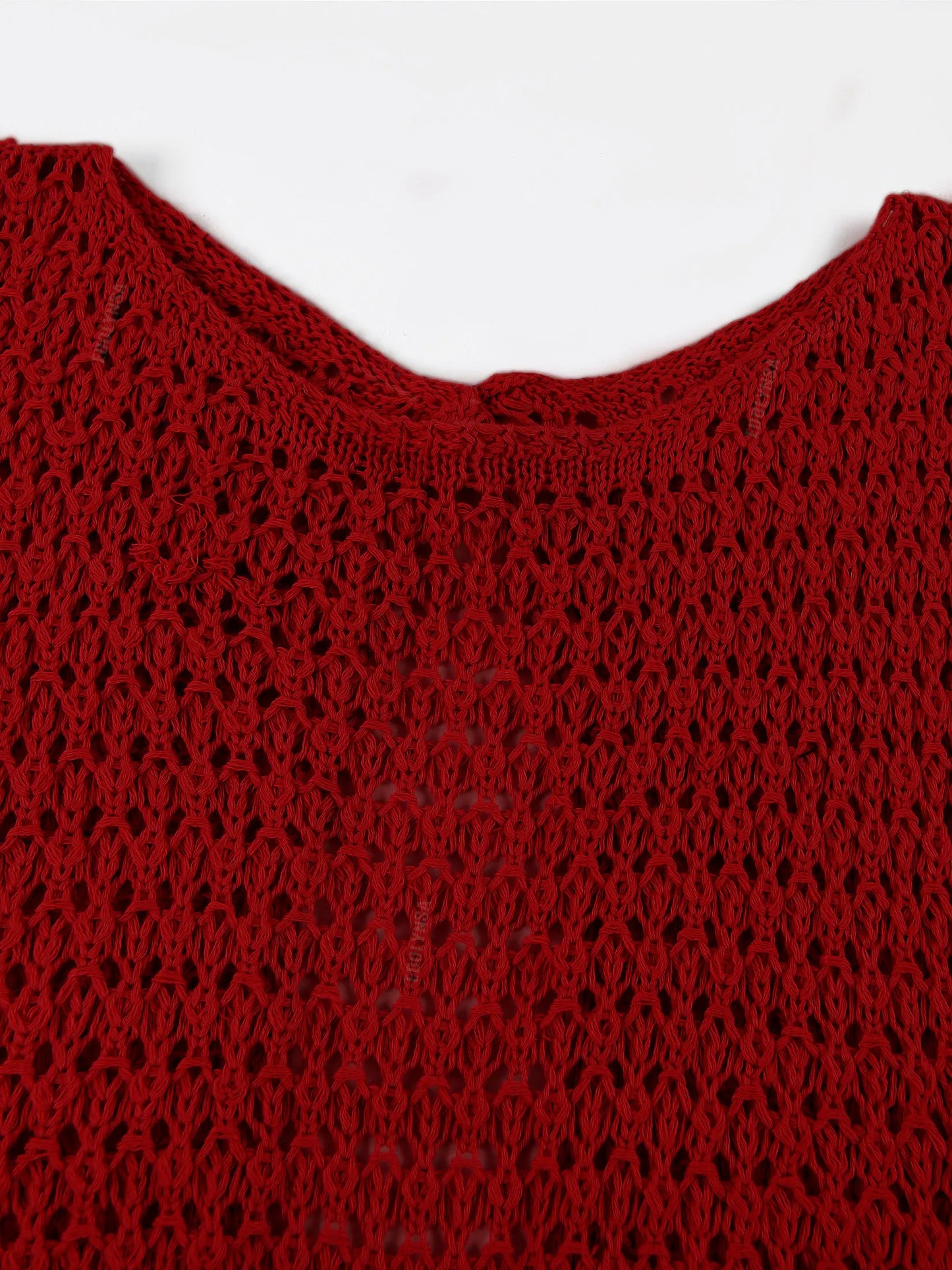 Beach Dresses - Beach Knit Cover-Up Dress with Cutouts