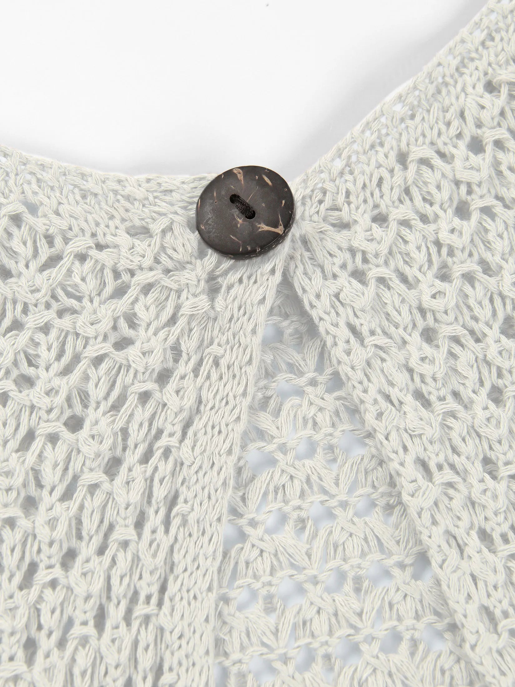 Beach Dresses - Beach Knit Cover-Up Dress with Cutouts