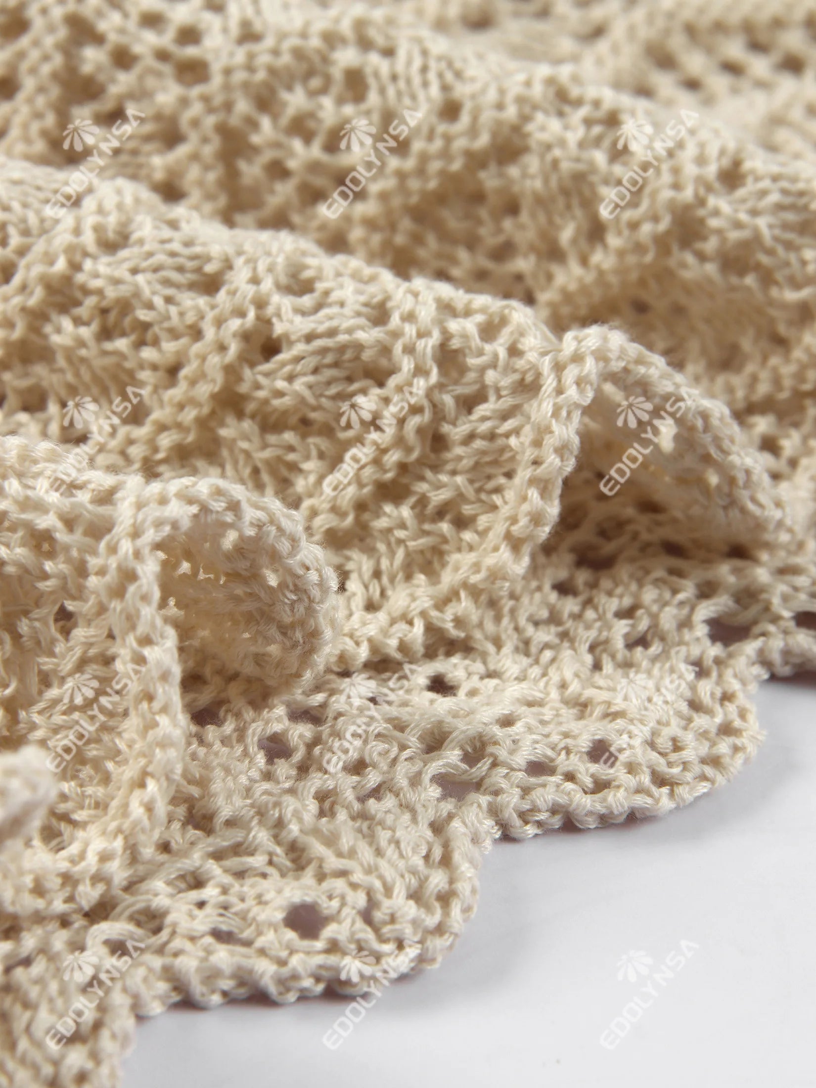 Beach Dresses - Knit Cover-Up Beach Dress with Belted Waist for Vacations