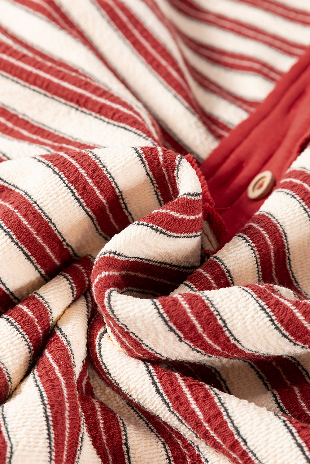 Blouses & Shirts - Autumn Casual Stripe V-Neck Button Top