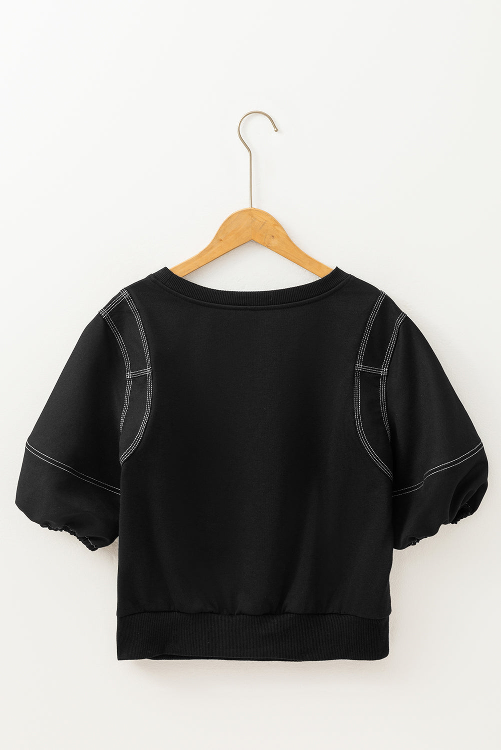 Blouses & Shirts - Black Puff Sleeve Blouse for Everyday Style