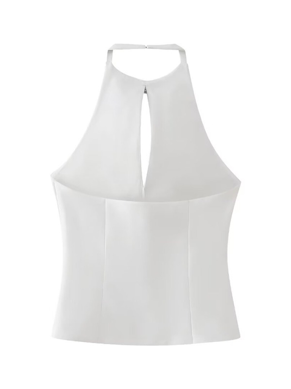 Bow-tiful ärmellose Bluse mit Schleife und Schnürung – modisches Top für Damen