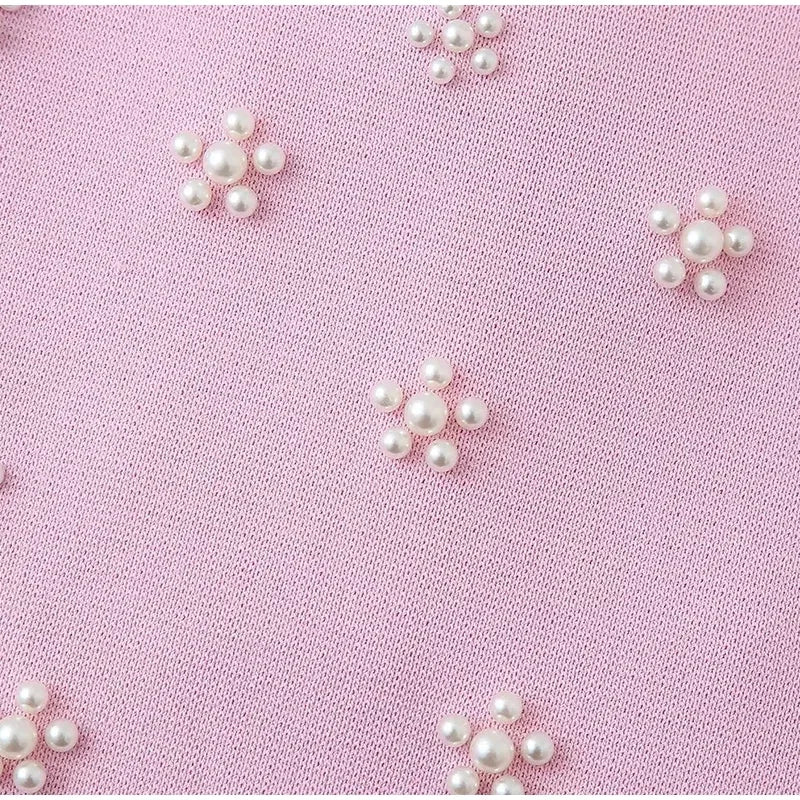 Cami Dresses- Summer Sundress with Floral Beads and Pearls- - Pekosa Women Fashion