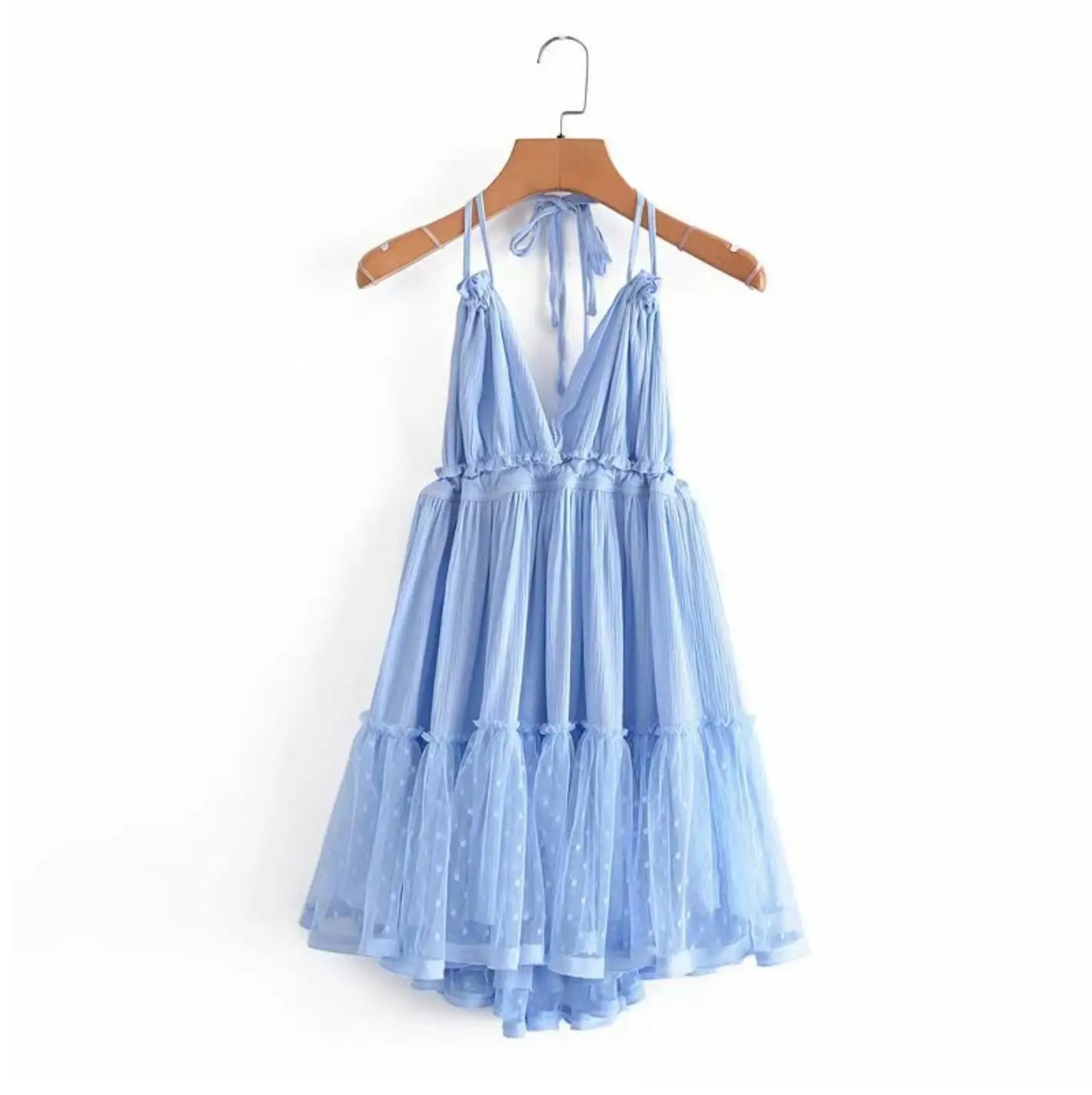 Cami Dresses - Summer Halter Neck Empire Dress for Festive Occasions