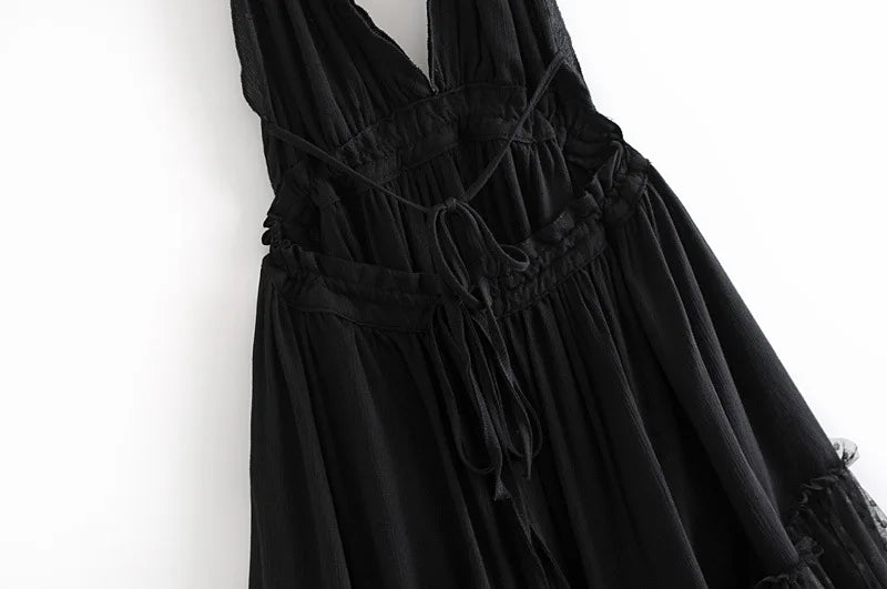 Cami Dresses - Summer Halter Neck Empire Dress for Festive Occasions