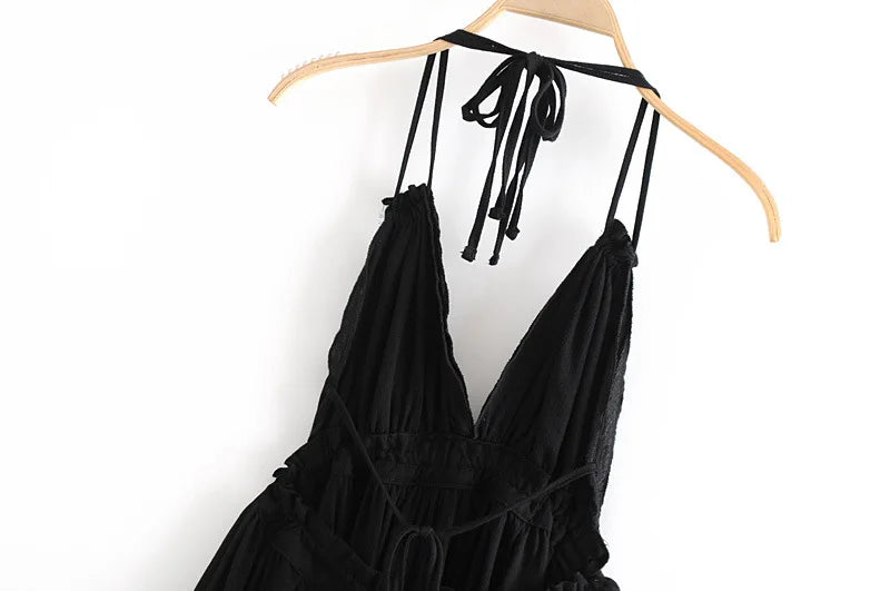 Cami Dresses - Summer Halter Neck Empire Dress for Festive Occasions