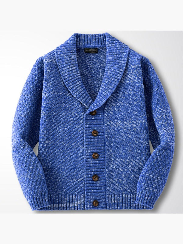 Cardigans - Classic Men's Contrast Button Sweater Cardigan