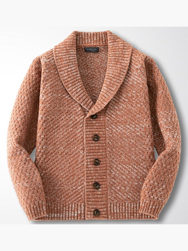 Cardigans - Classic Men's Contrast Button Sweater Cardigan
