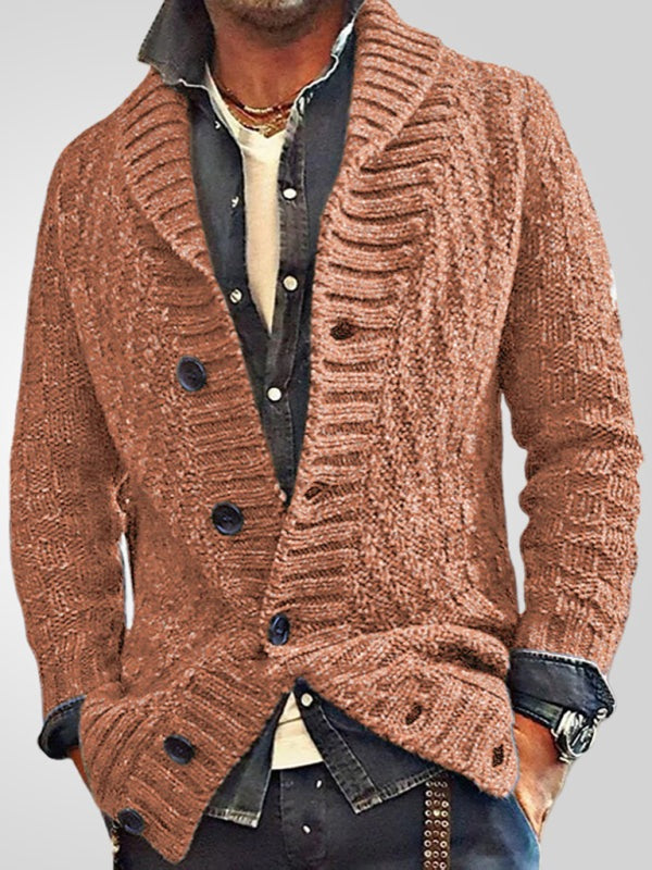 Cardigans - Classic Men's Contrast Button Sweater Cardigan