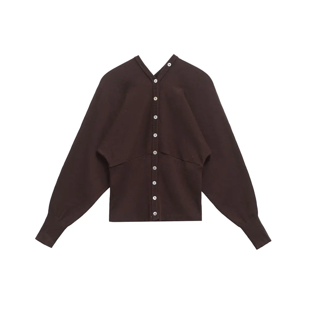Cardigans - Casual V-neck Buttoned Cardigan for Versatile Outfits