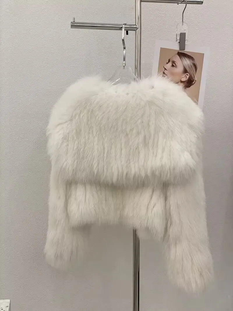 Coats - Women’s Luxurious Faux Fur Jacket for Winter Nights