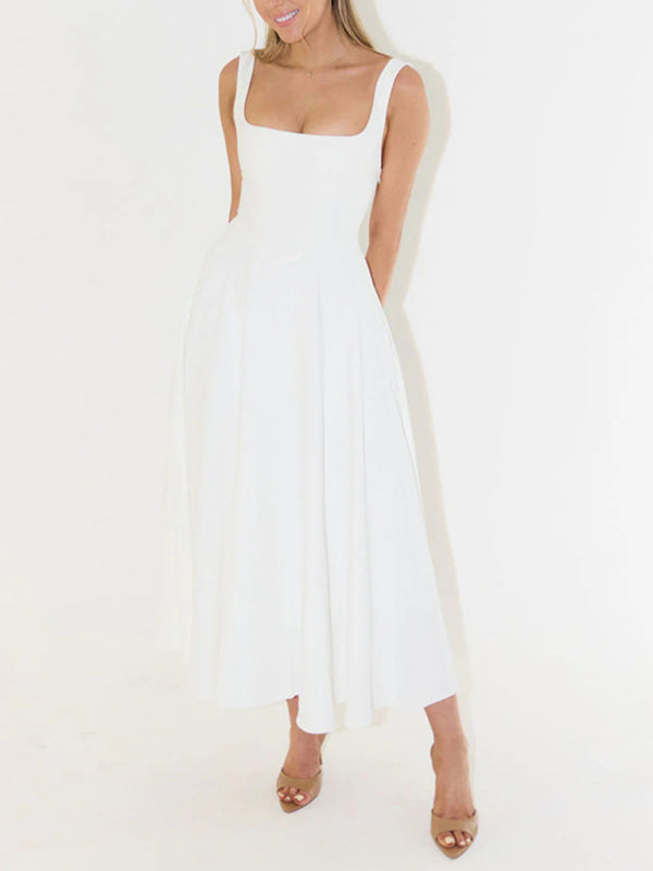 Cocktail Dresses - Classic Fit and Flare Cocktail Dress in Tea Length