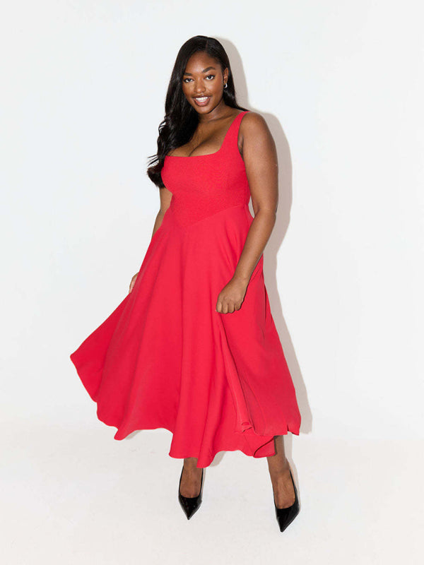 Cocktail Dresses - Classic Fit and Flare Cocktail Dress in Tea Length