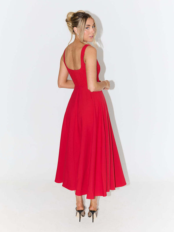Cocktail Dresses - Classic Fit and Flare Cocktail Dress in Tea Length