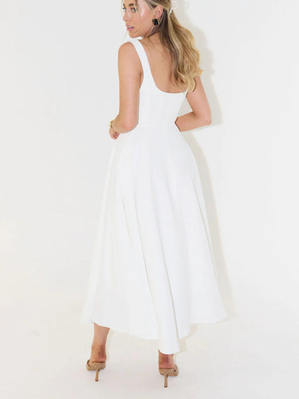 Cocktail Dresses - Classic Fit and Flare Cocktail Dress in Tea Length