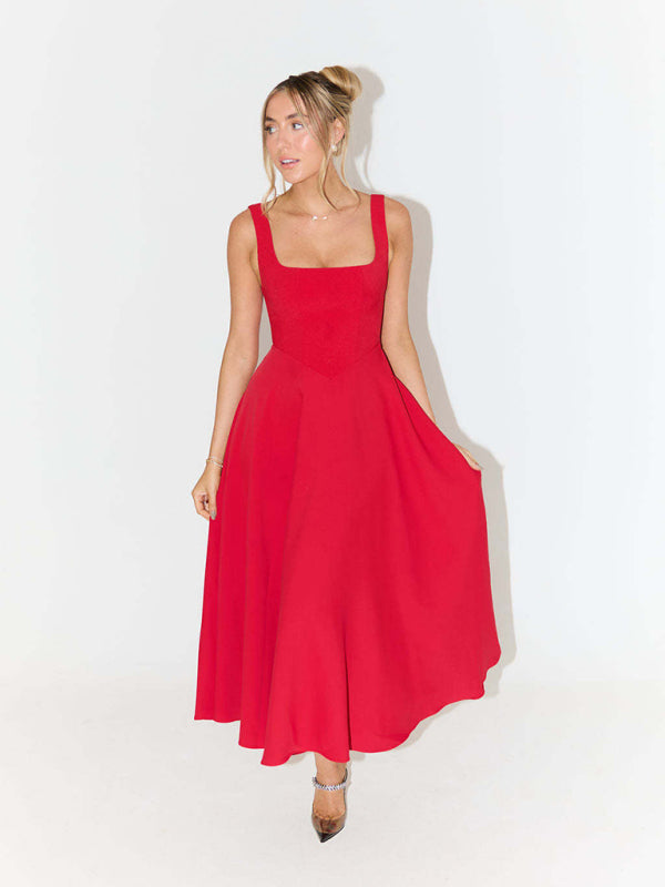Cocktail Dresses - Classic Fit and Flare Cocktail Dress in Tea Length
