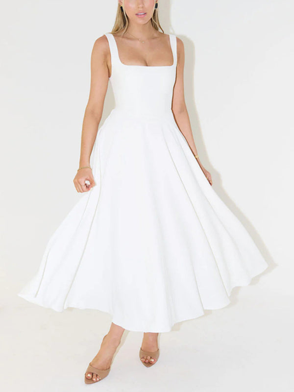 Cocktail Dresses - Classic Fit and Flare Cocktail Dress in Tea Length