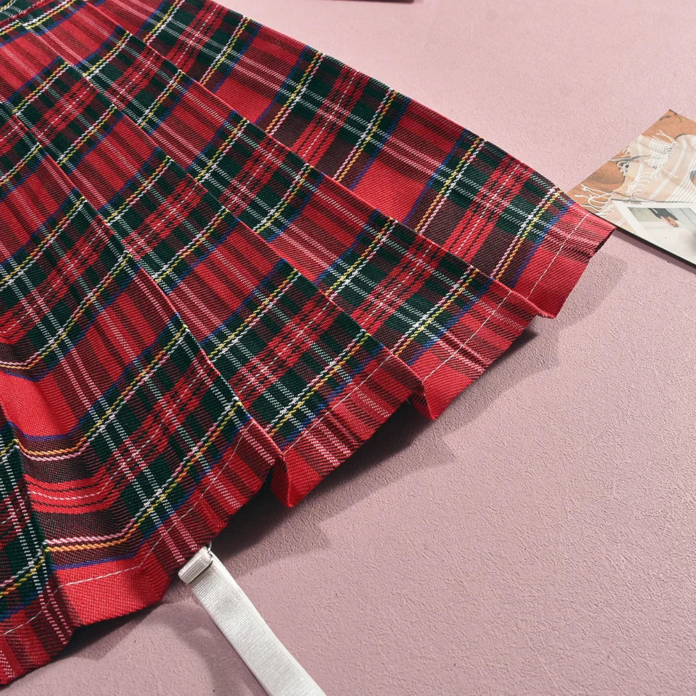 Cosplay - Custom Gingham Sexy Lingerie Garter Set for Women
