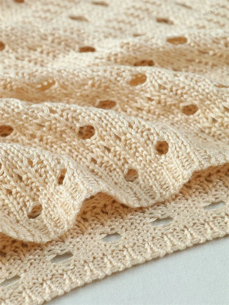 Cover up - Crochet Knit Beach Dress for Tropical Escapes