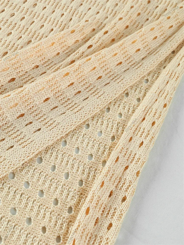 Cover up - Crochet Knit Beach Dress for Tropical Escapes