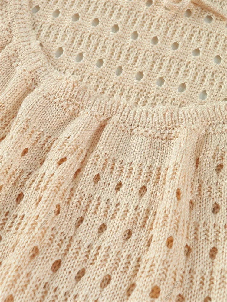 Cover up - Crochet Knit Beach Dress for Tropical Escapes