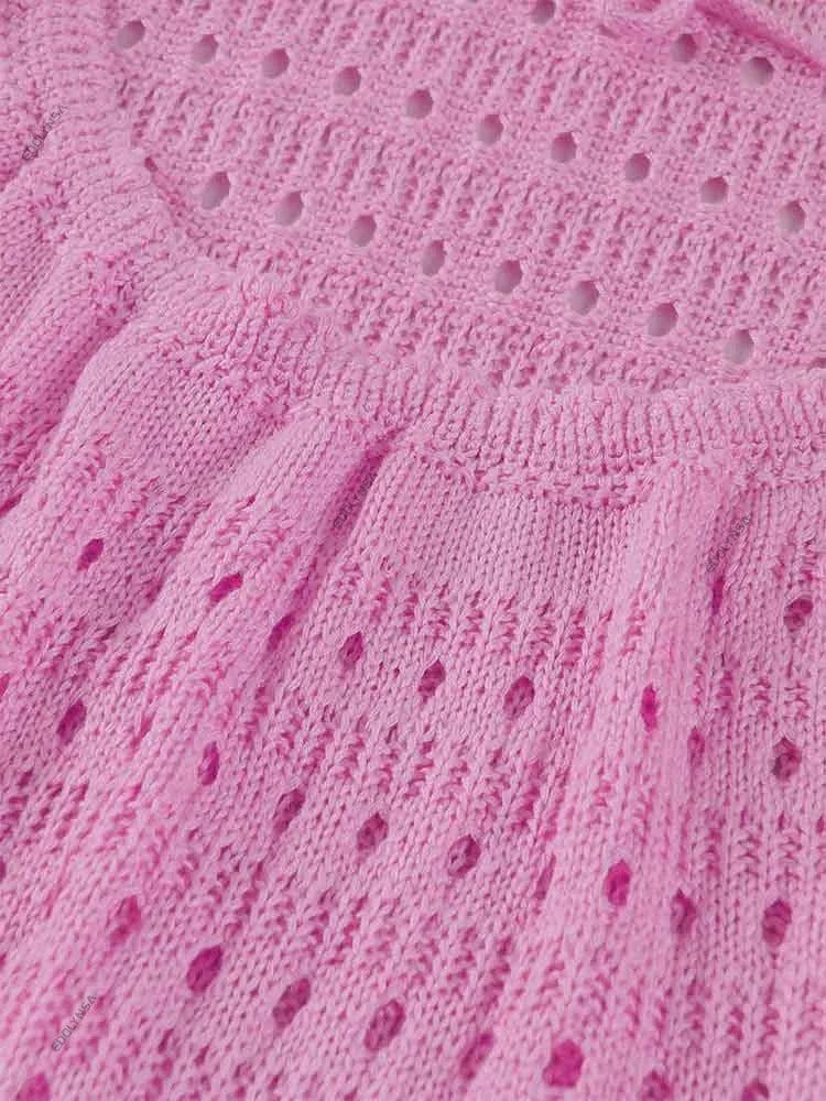 Cover up - Crochet Knit Beach Dress for Tropical Escapes