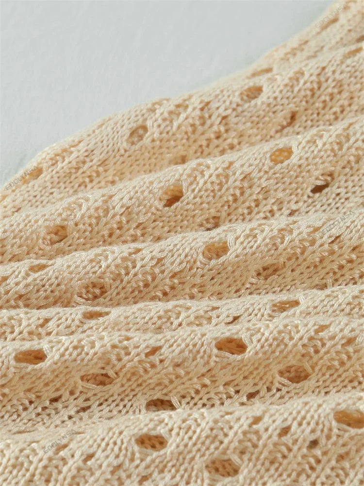 Cover up - Crochet Knit Beach Dress for Tropical Escapes