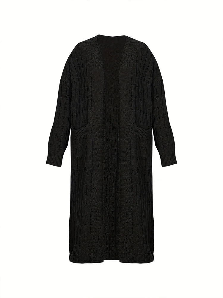 Duster Cardigans- Women Longline Duster Cardigan for Winter- - Chuzko Women Clothing