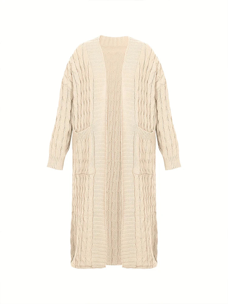 Duster Cardigans- Women Longline Duster Cardigan for Winter- - Chuzko Women Clothing