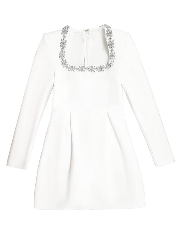 Elegant Dresses - Elegant Crystal-Neckline Dress Victorian Inspired Gown