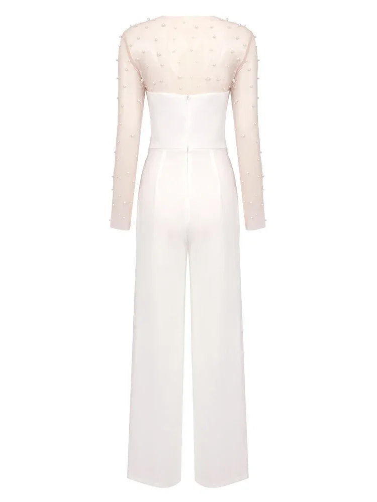Elegant Jumpsuits - Pearls Bodysuit & Formal Jumpsuit for Women