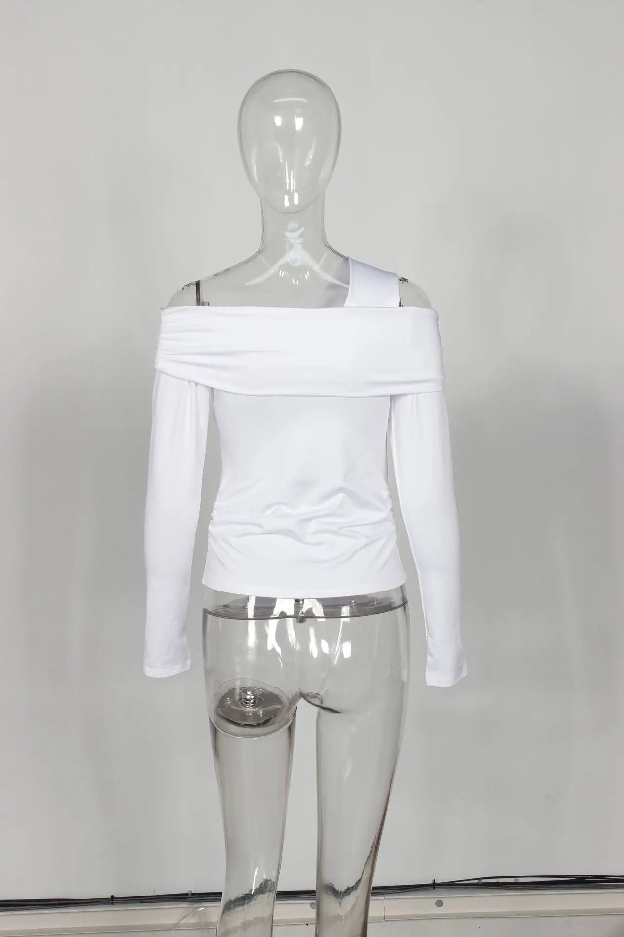 Fall Tops - Casual Cutout Off-Shoulder Top