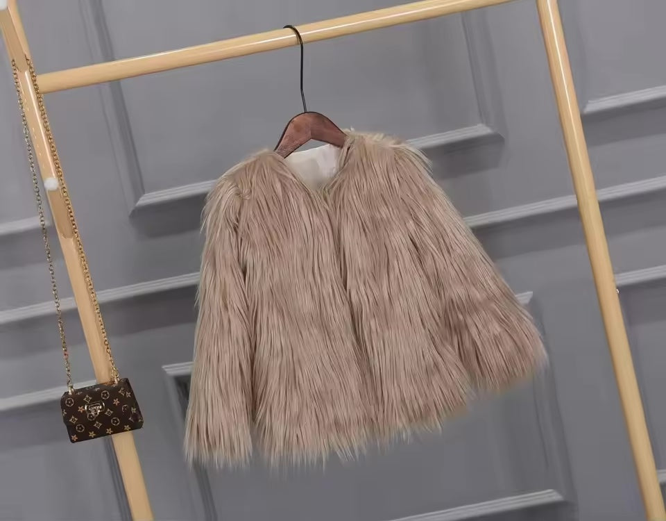 Faux Fur Jackets - Women’s Fancy Faux Fur Coat - Thick Warm Jacket