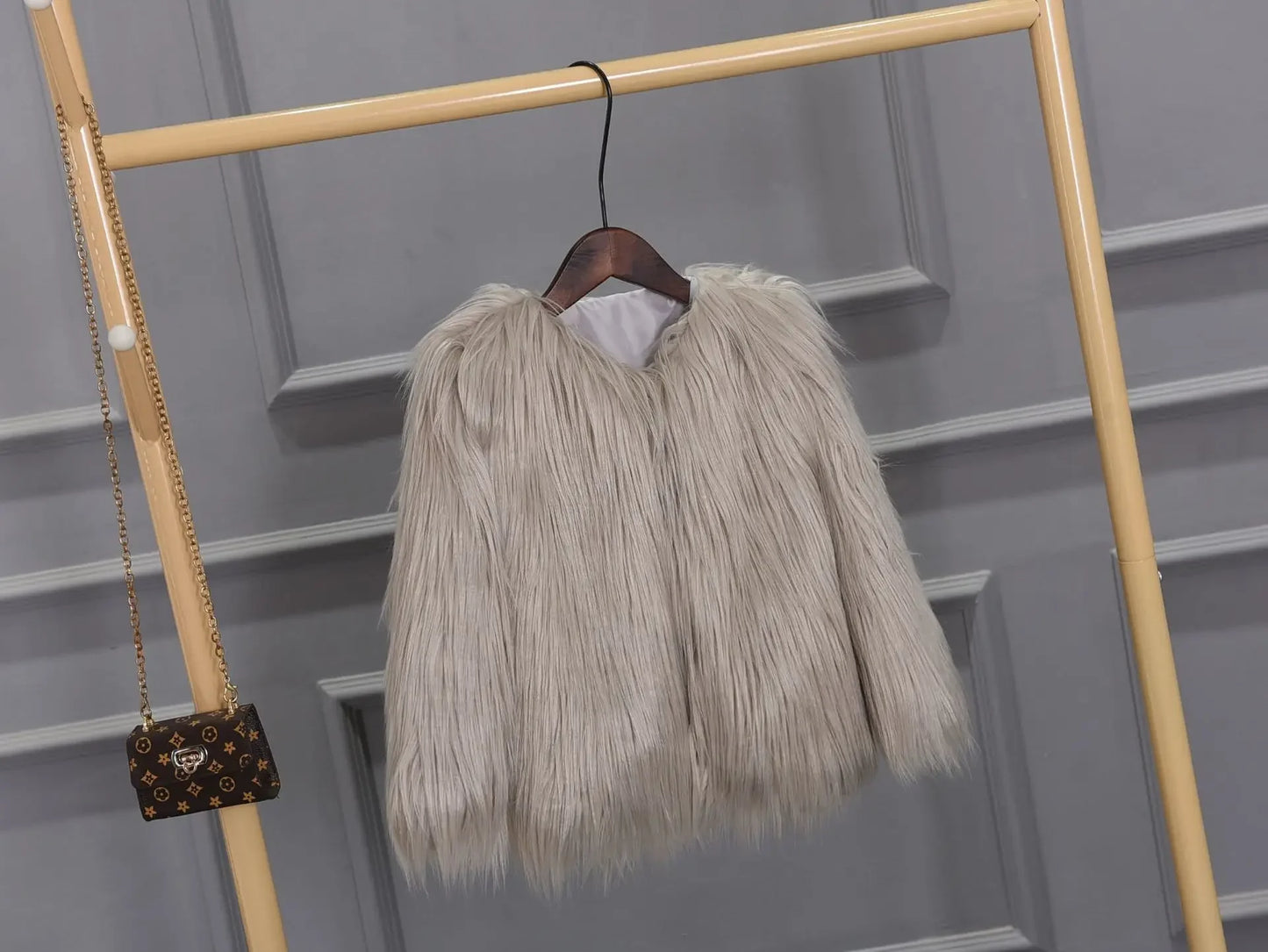 Faux Fur Jackets - Women’s Fancy Faux Fur Coat - Thick Warm Jacket