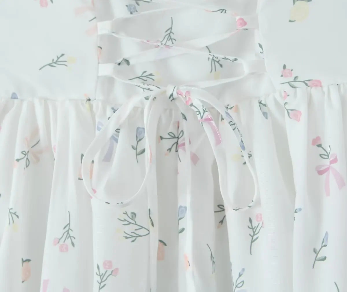 Fit and Flare Dresses - Floral Strapless Summer Dress | Fit & Flare Style