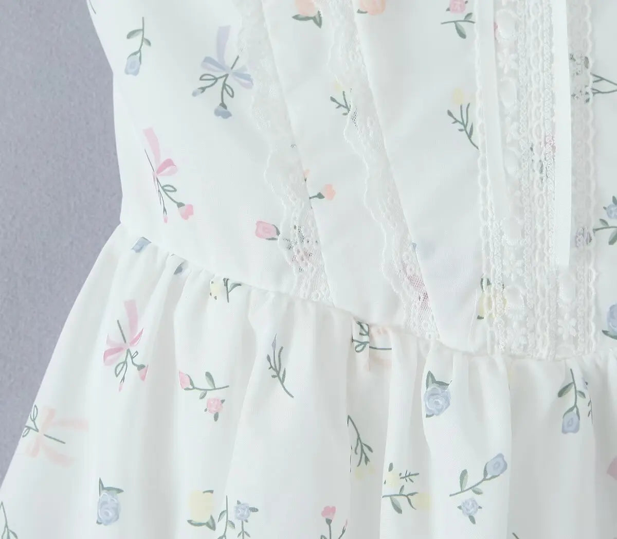 Fit and Flare Dresses - Floral Strapless Summer Dress | Fit & Flare Style