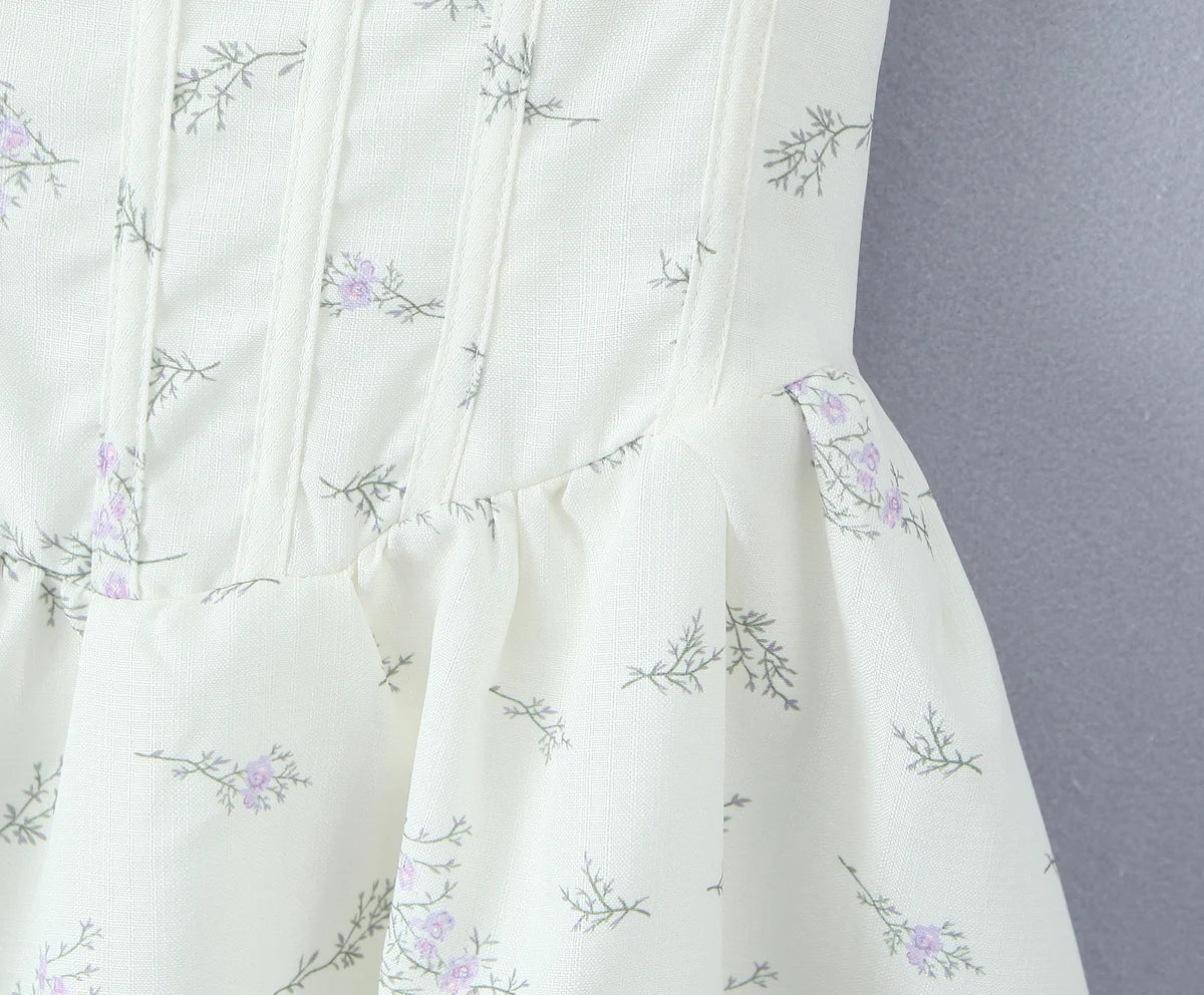 Fit and Flare Dresses - V-Neck Lace-Up Corset Dress for Summer Cocktails