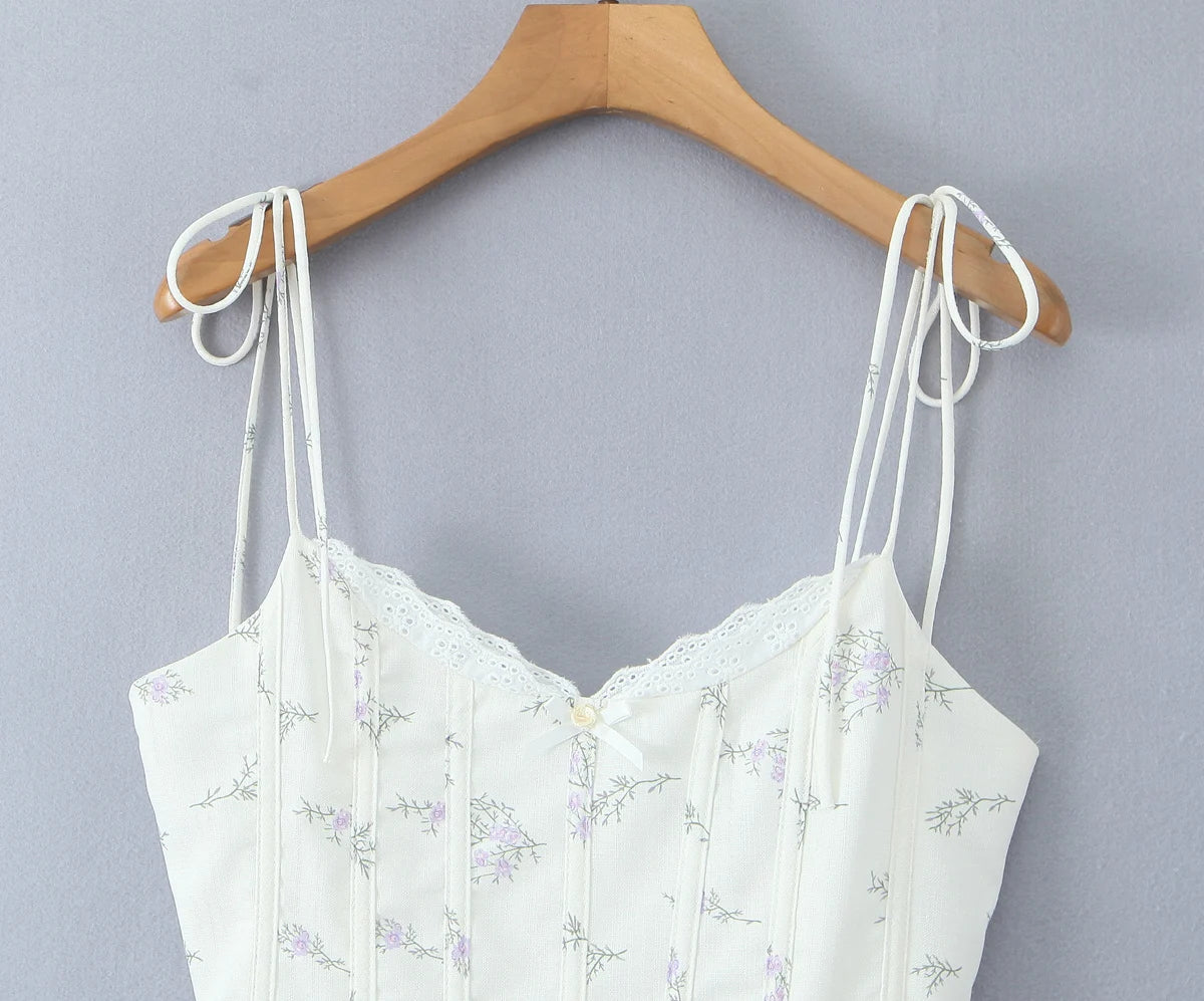 Fit and Flare Dresses - V-Neck Lace-Up Corset Dress for Summer Cocktails