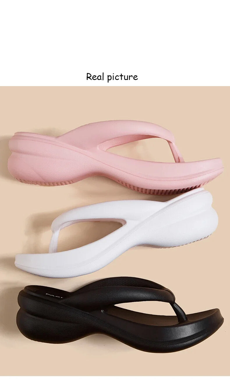 Flip Flops - Casual Thick-Platform Summer Slippers for All-Day Comfort