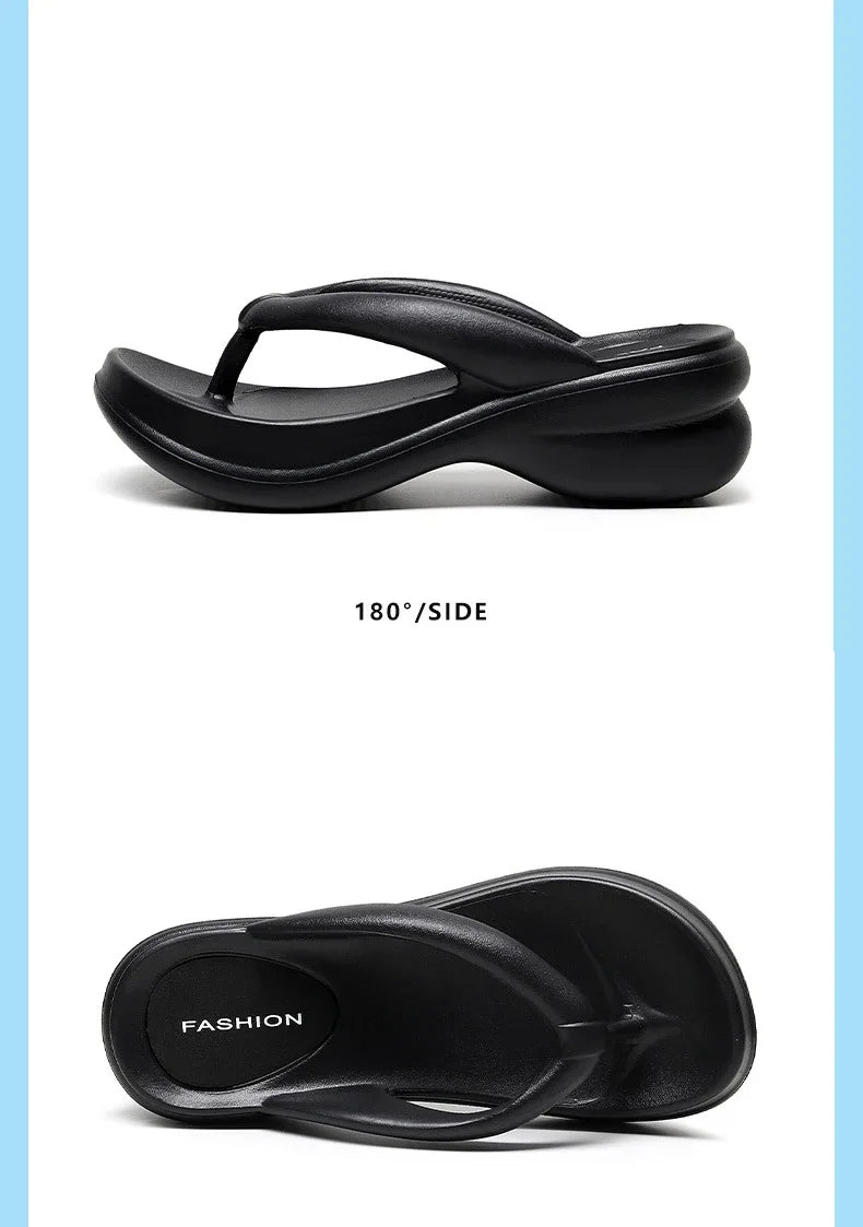 Flip Flops - Casual Thick-Platform Summer Slippers for All-Day Comfort