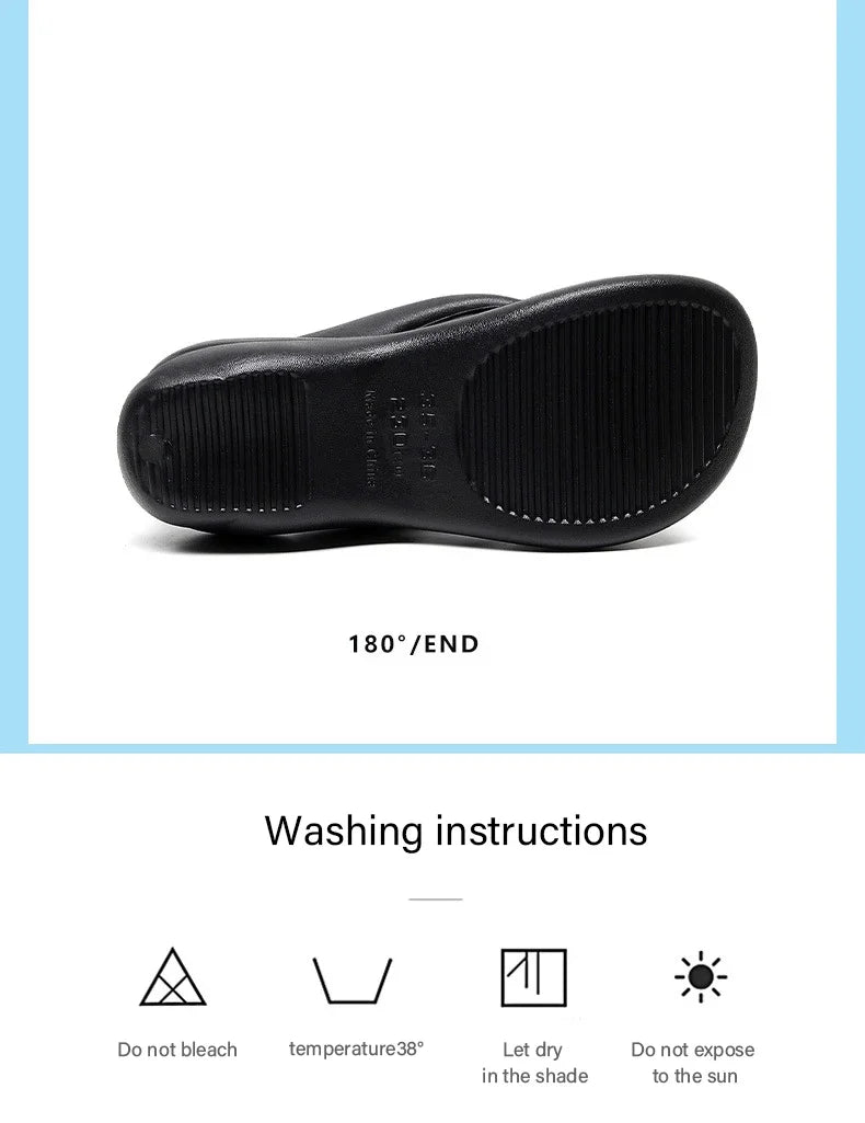 Flip Flops - Casual Thick-Platform Summer Slippers for All-Day Comfort