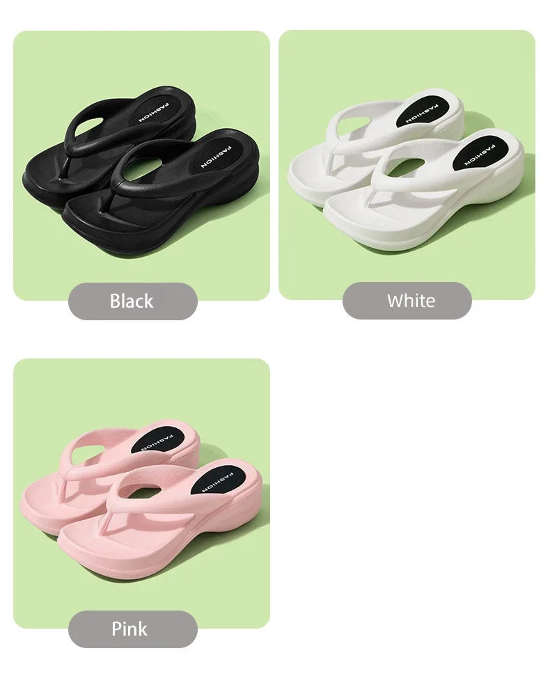 Flip Flops - Casual Thick-Platform Summer Slippers for All-Day Comfort